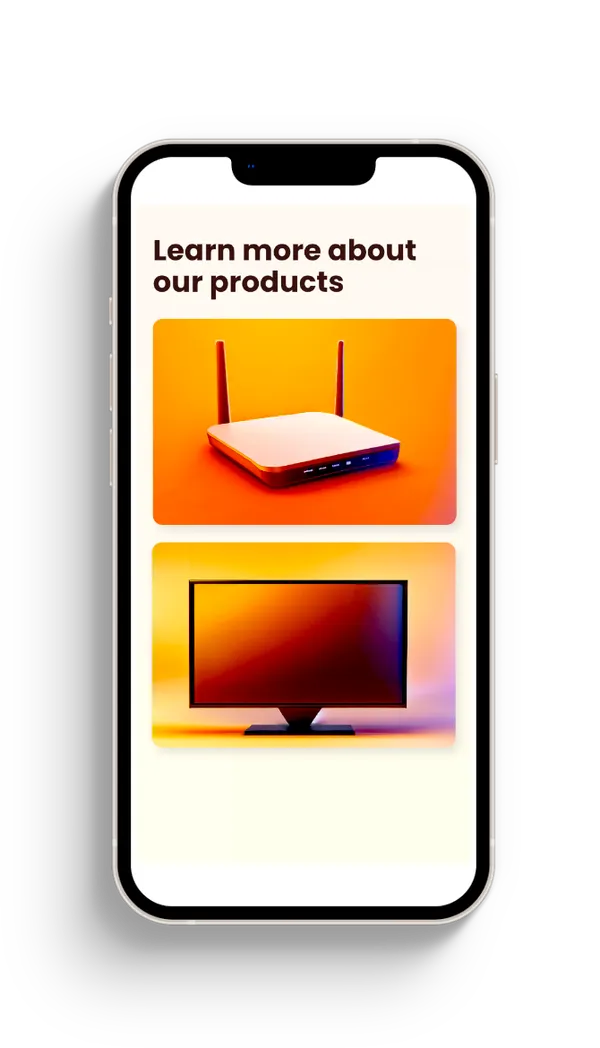 Product menu