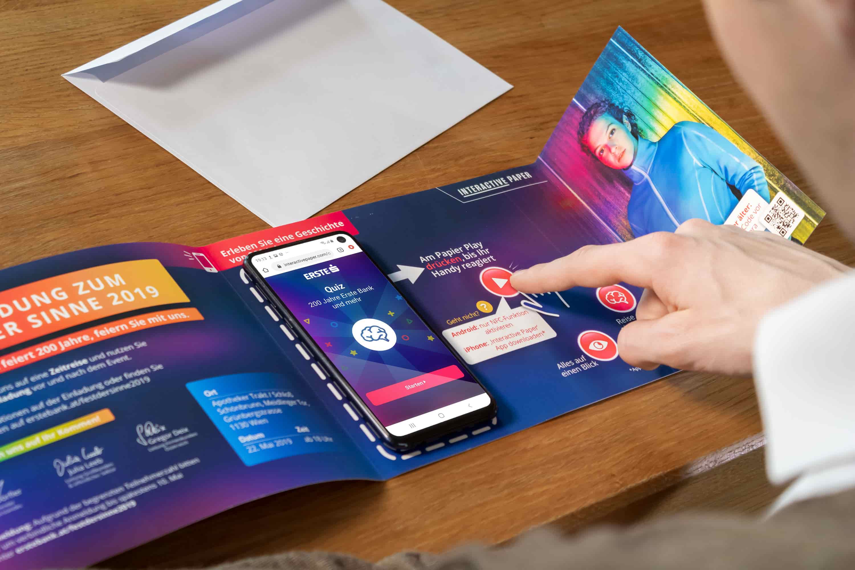 erste using interactive paper