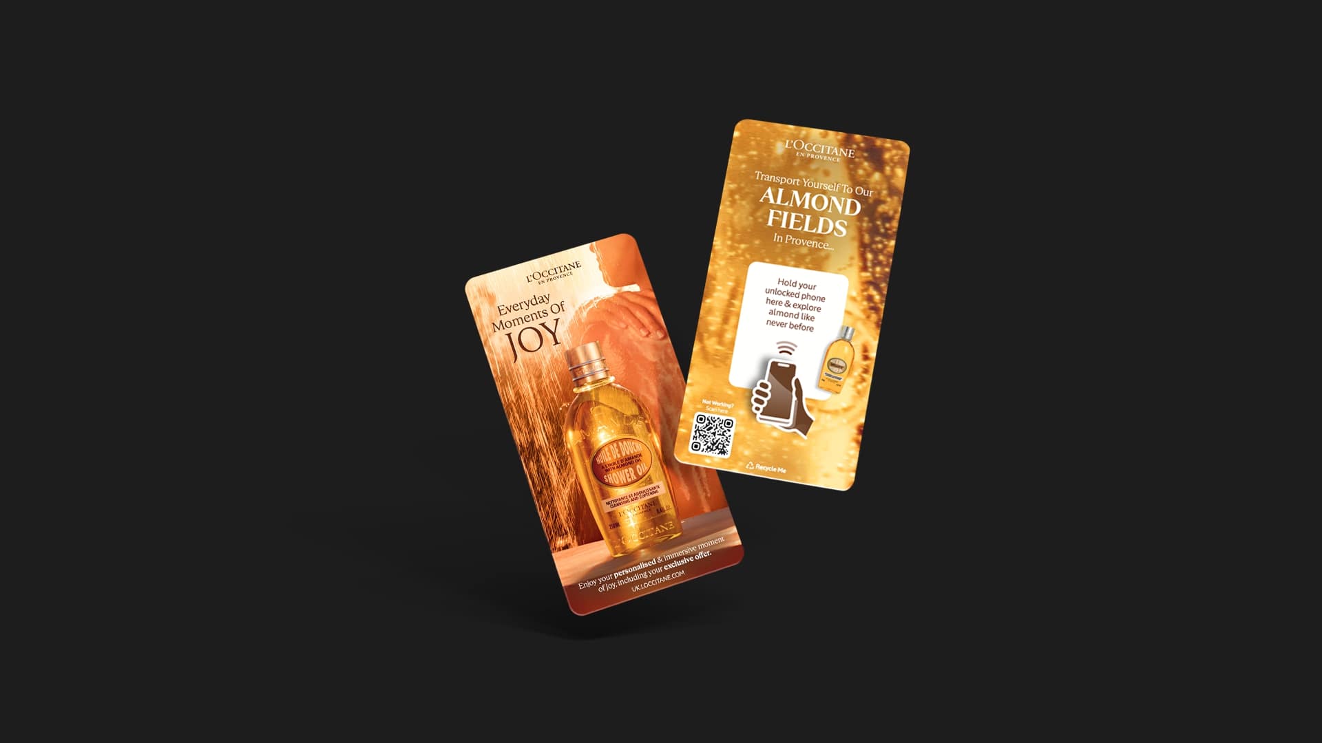 loccitane using interactive paper