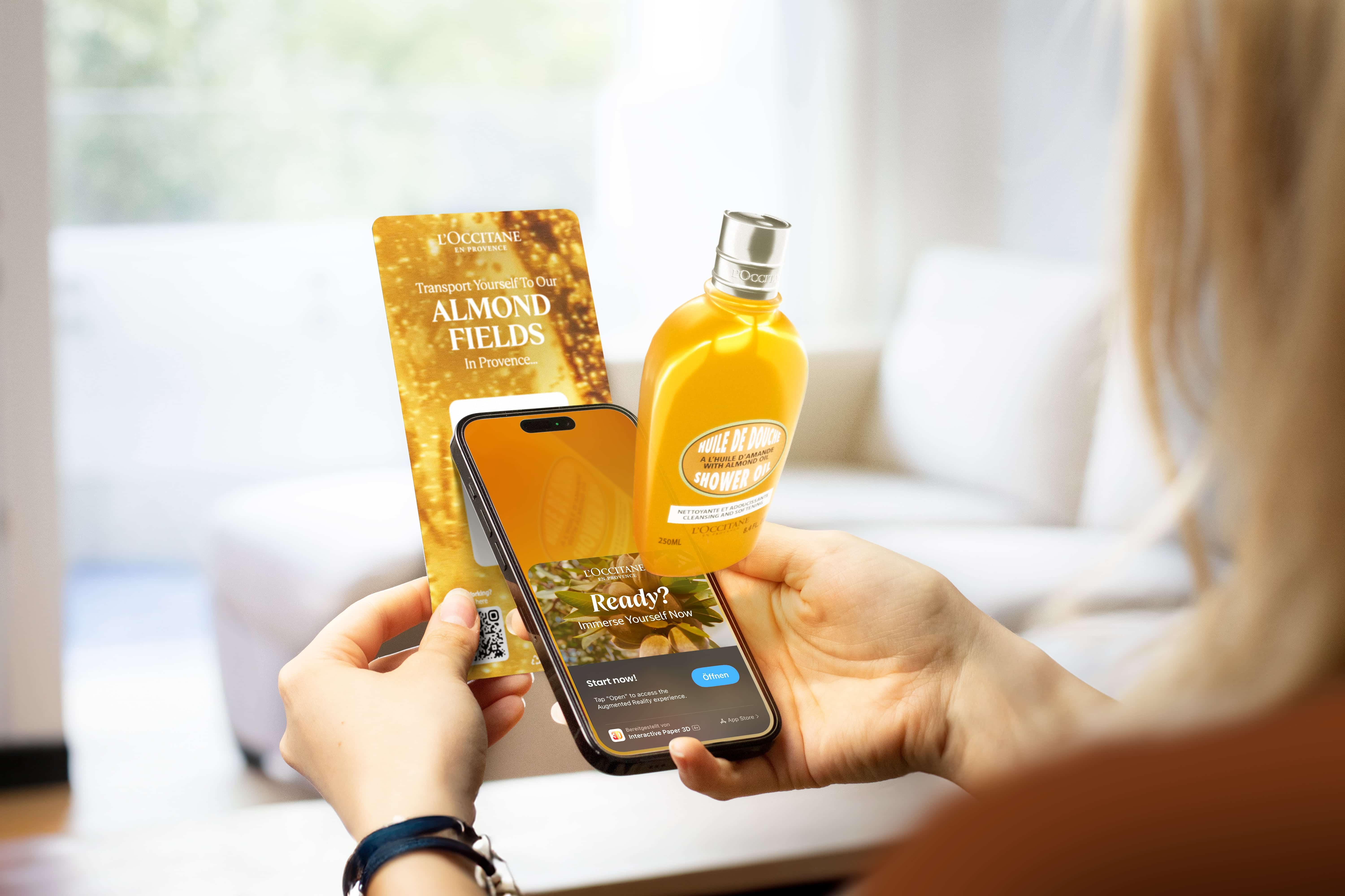 loccitane using Interactive Paper for their marketing