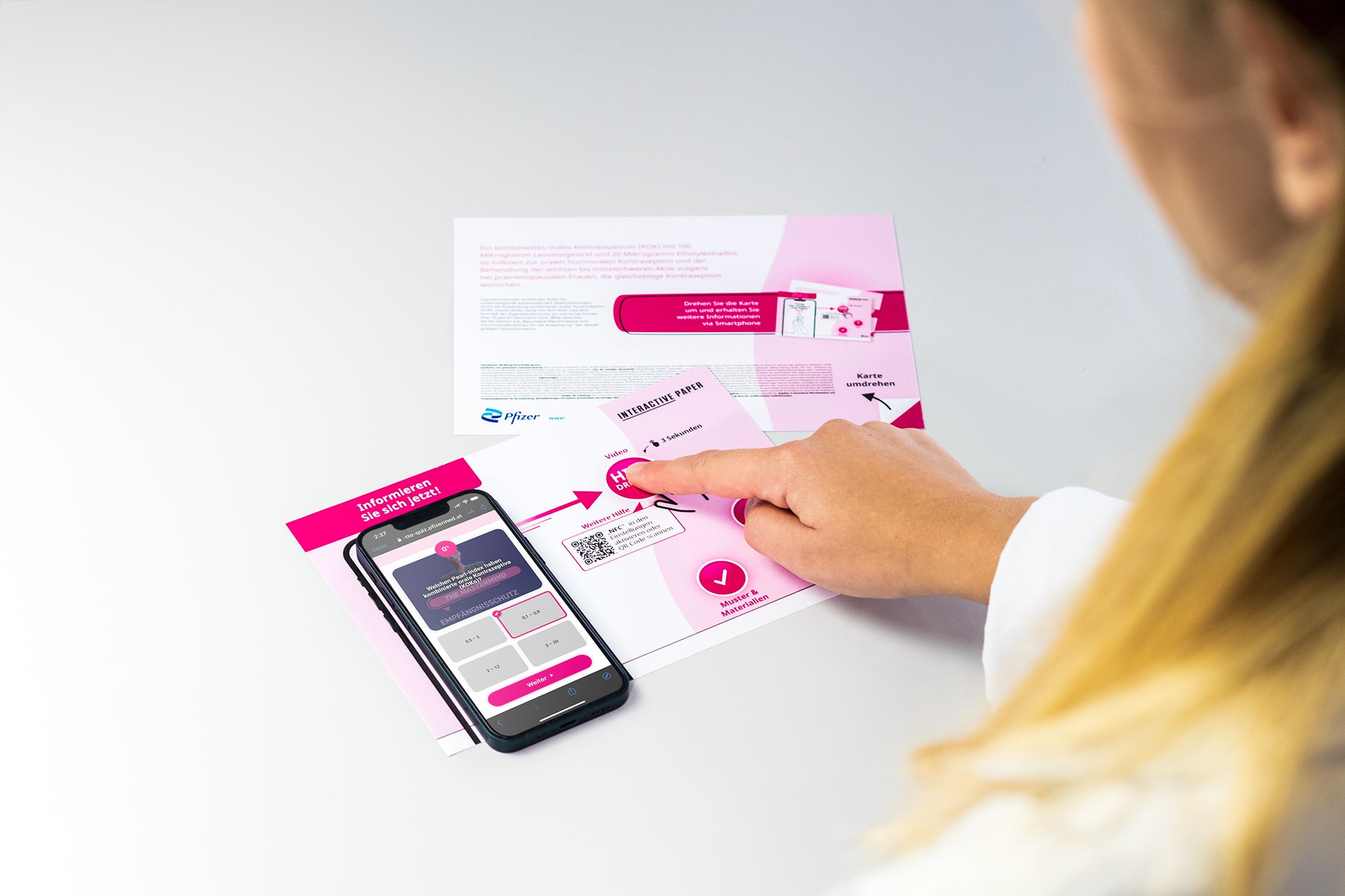 pfizer using Interactive Paper for their marketing